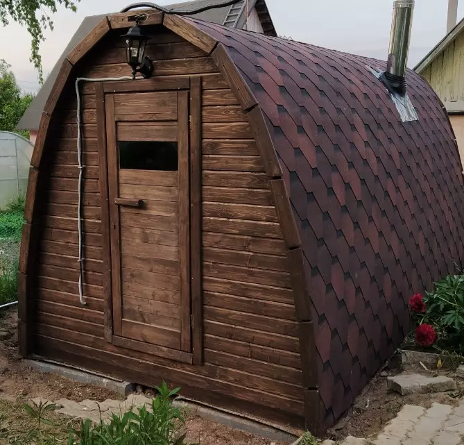 Арочная баня 5м (3 помещения)